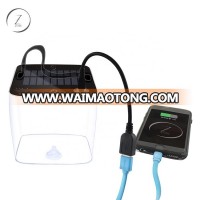 USB rechargeable inflatable and collapsible solar led light lantern for camping and hiking